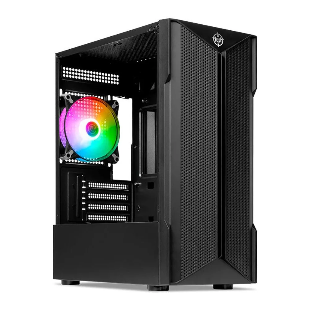 Gabinete Gamer Tgt Skylancer V2 1 Fan S/fonte Midtower Lateral De Vidro Preto - Tgt-sklv2-bk-1f