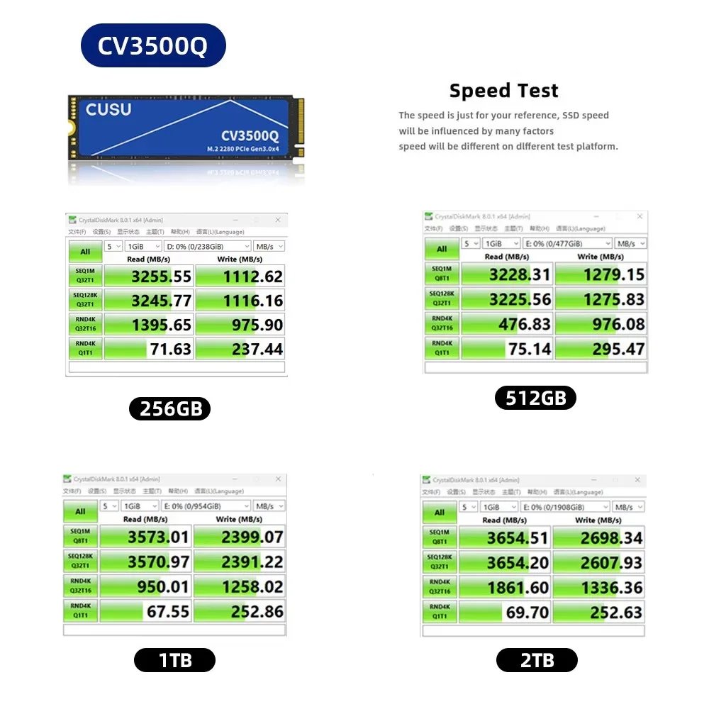 SSD Nvme Cusu 256gb PCie 3.0 3500mb/s Leitura Rápida SSD Nvme Cusu 256gb PCie 3.0 3500mb/s Leitura Rápida