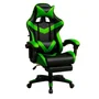 Cadeira De Escritório Gamer Nitro Verde Ergonômica Couro Sintético Reclinável Altura Ajustável Apoio Pés