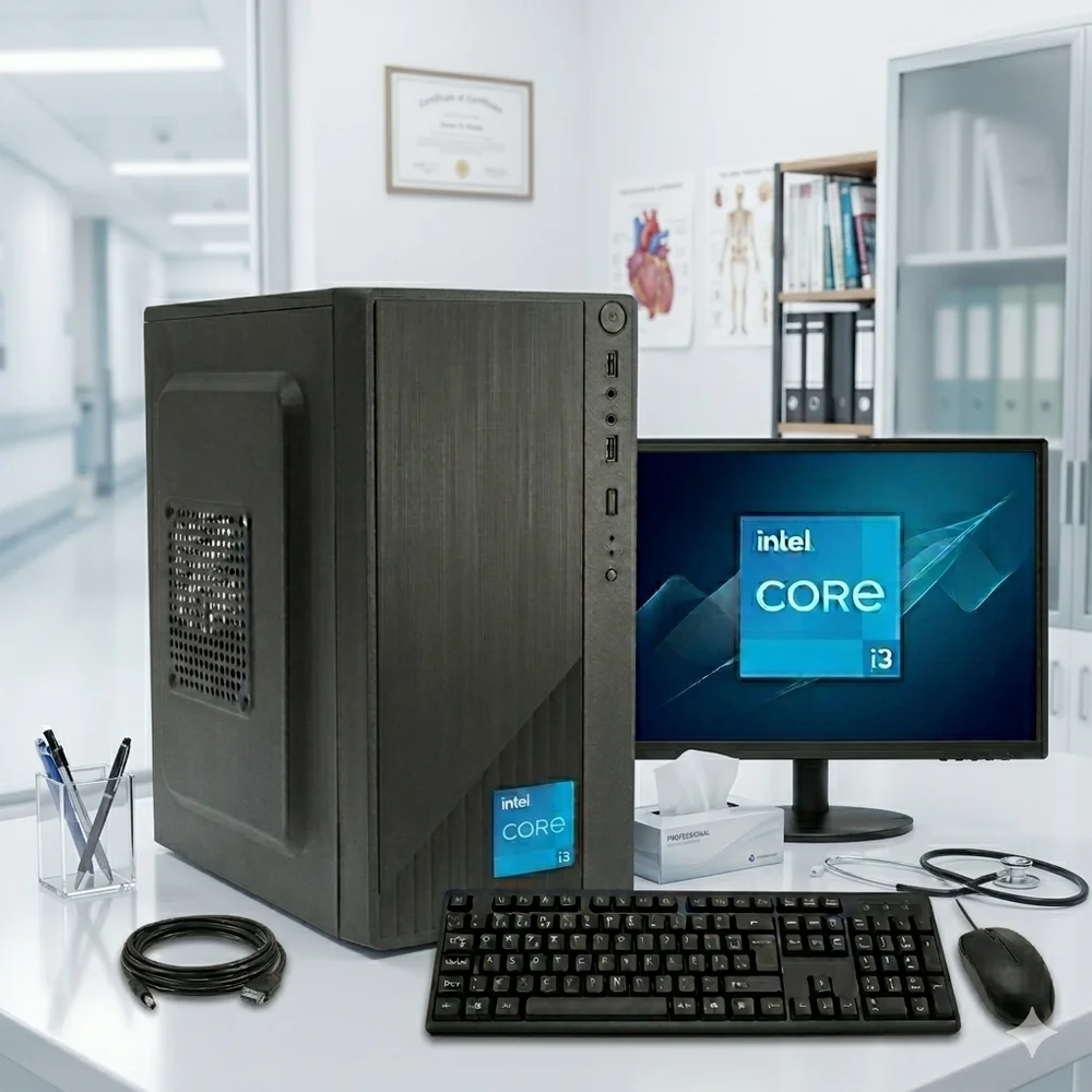 Wi-Fi 10世代i3 M.2SSD256gb+HDD500 office Computador PC Intel Core i3 2ª Geração 4GB 500GB Wi-Fi Windows 10