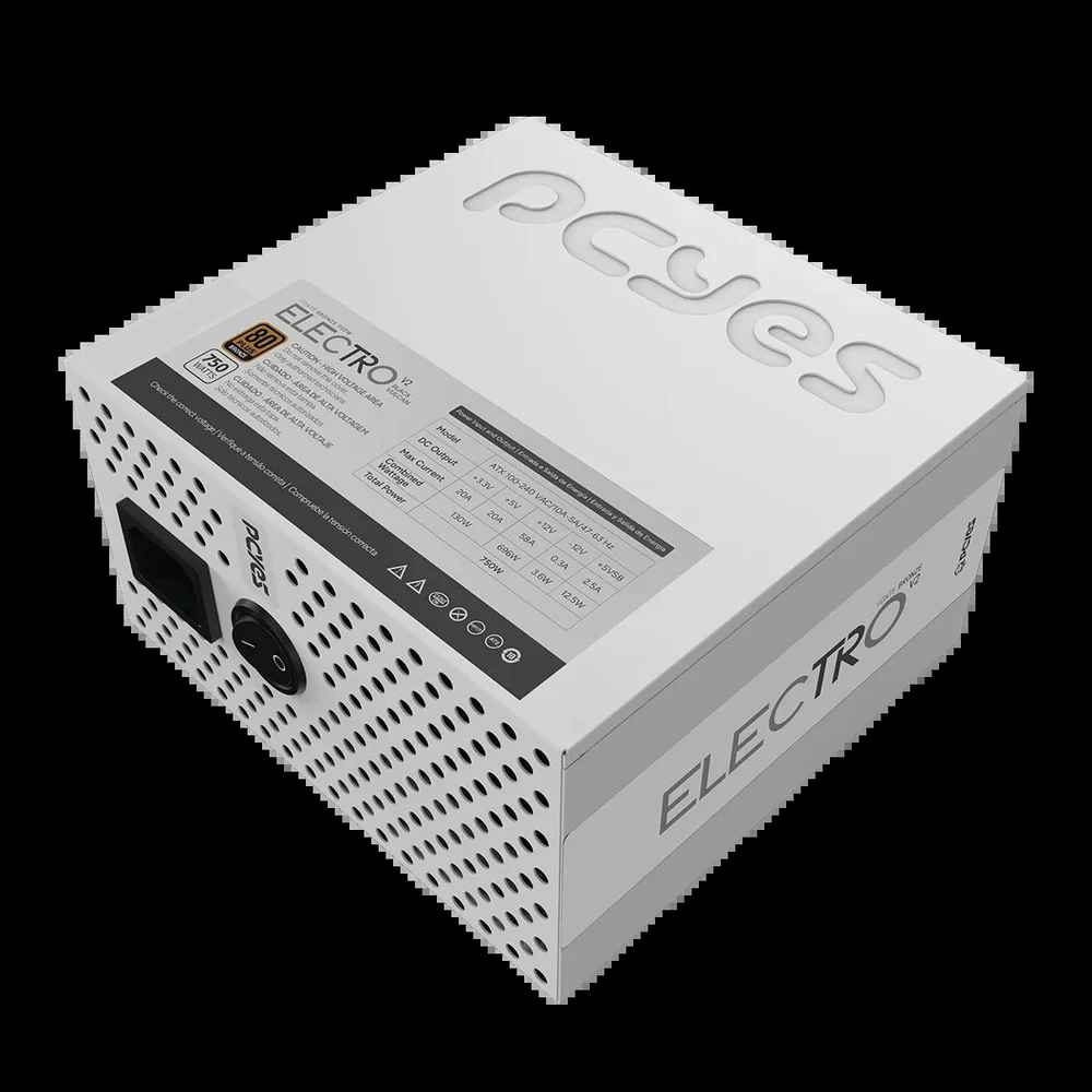 Fonte Gamer PCyes Electro V2 750w White Ghost 80 Plus Bronze - Elecv2wg750w Fonte Gamer PCyes Electro V2 750w White Ghost 80 Plus Bronze - Elecv2wg750w