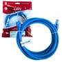 Kit 10 Cabo De Rede 2,5m Cat6 24awg 568b Azul Anatel Seclan