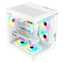 Gabinete Gamer Clanm Grodd Snow Branco mATX mini-ITX VGA 330mm 5 Slots Vidro 3mm USB 3.0