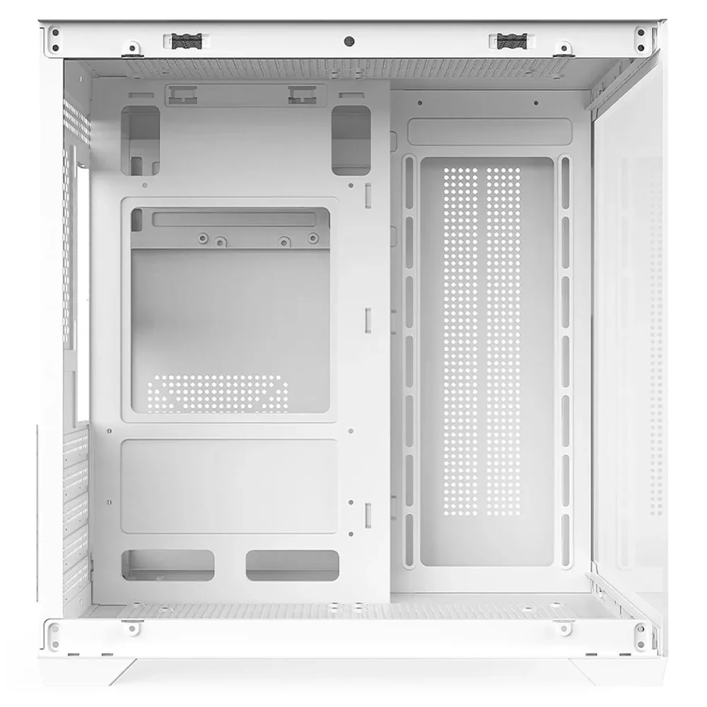 Gabinete Gamer Clanm Grodd Snow Branco mATX mini-ITX VGA 330mm 5 Slots Vidro 3mm USB 3.0 Gabinete Gamer Clanm Grodd Snow Branco mATX mini-ITX VGA 330mm 5 Slots Vidro 3mm USB 3.0
