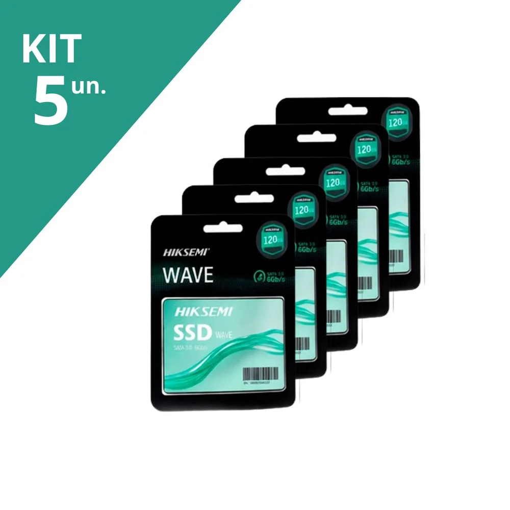 Kit 5 SSD 120GB Hiksemi Wave Sata 3 2,5 7mm Hs-ssd-wave(s) 120g - view 3