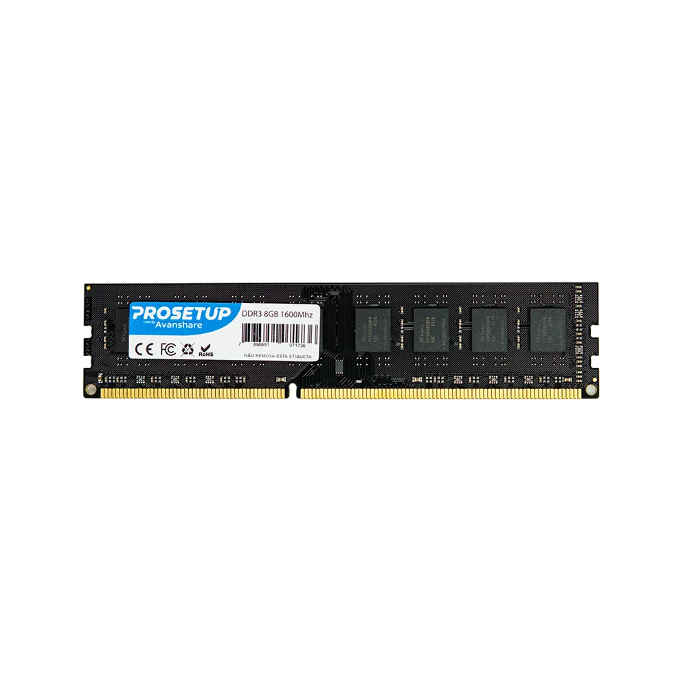 Memoria Para Desktop Ddr3 8GB 1600mhz PC3-12800 Cl11 Prosetup Avanshare Memoria Para Desktop Ddr3 8GB 1600mhz PC3-12800 Cl11 Prosetup Avanshare