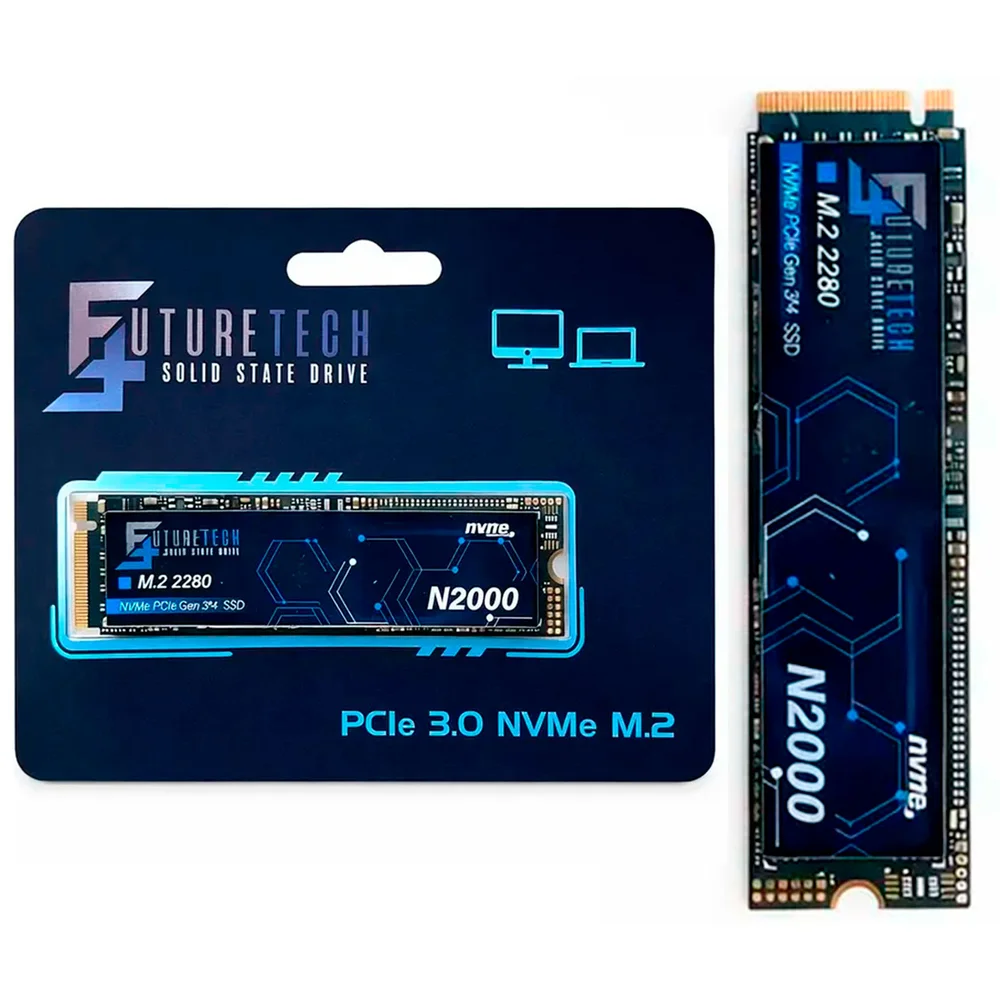 SSD Nvme Futuretech N2000 256gb, M.2 2280, PCie 3.0, Leitura Até 3200mb/s E Gravação 2000mb/s, Alta Velocidade, N2000-256 SSD Nvme Futuretech N2000 256gb, M.2 2280, PCie 3.0, Leitura Até 3200mb/s E Gravação 2000mb/s, Alta Velocidade, N2000-256