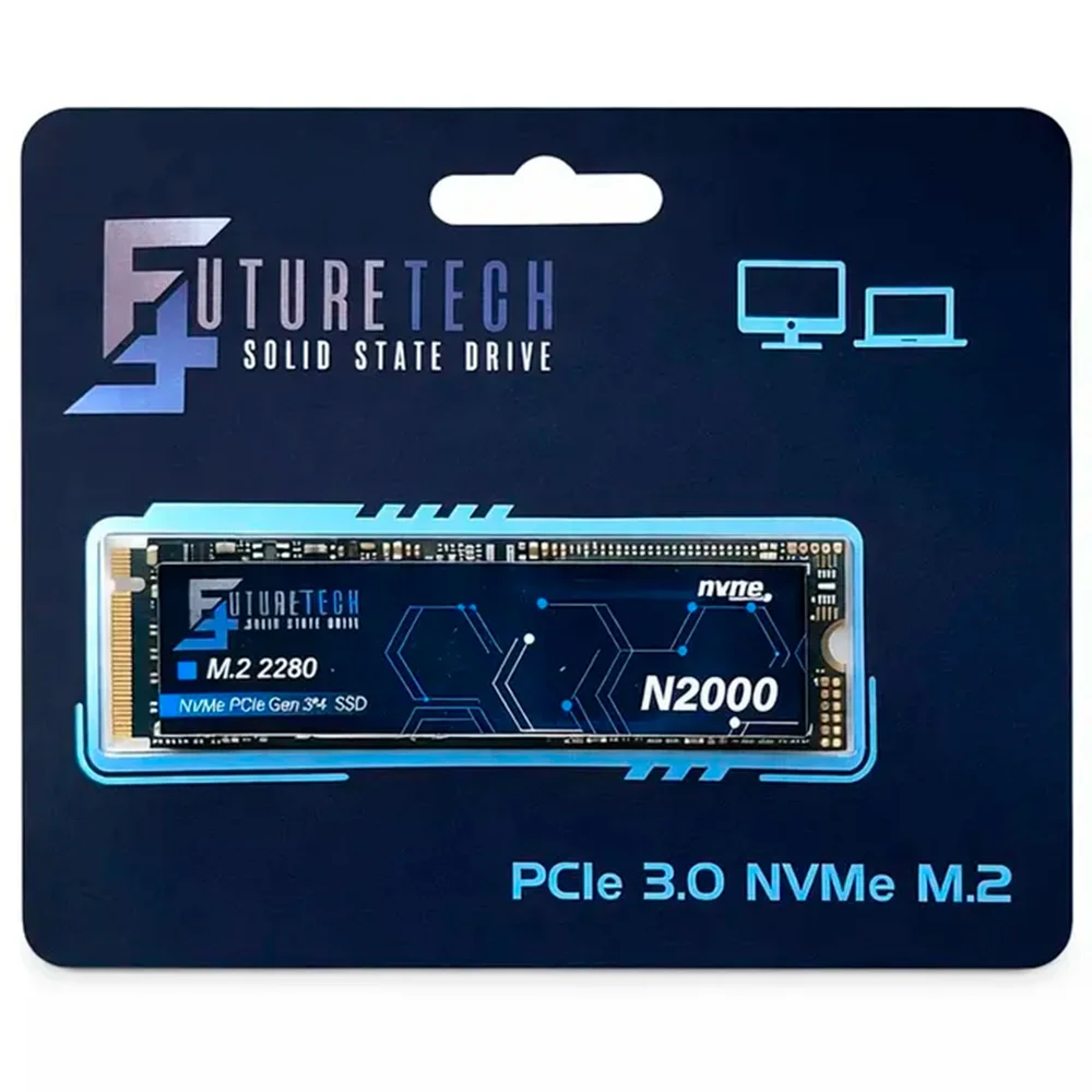 SSD Nvme Futuretech N2000 256gb, M.2 2280, PCie 3.0, Leitura Até 3200mb/s E Gravação 2000mb/s, Alta Velocidade, N2000-256 SSD Nvme Futuretech N2000 256gb, M.2 2280, PCie 3.0, Leitura Até 3200mb/s E Gravação 2000mb/s, Alta Velocidade, N2000-256