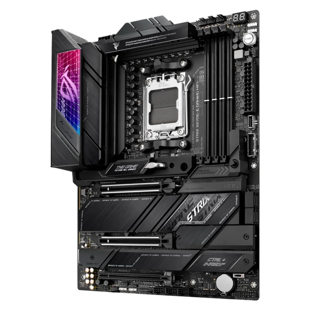 Placa Mãe Asus Rog Strix X670e-e Gaming Wi-fi Socket Am5 / Ddr5 Placa Mãe Asus Rog Strix X670e-e Gaming Wi-fi Socket Am5 / Ddr5