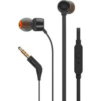 Fone De Ouvido Intra Auricular Jbl Tune 110, Com Fio, Microfone, Conector 3.5mm, Preto - Jblt110blk