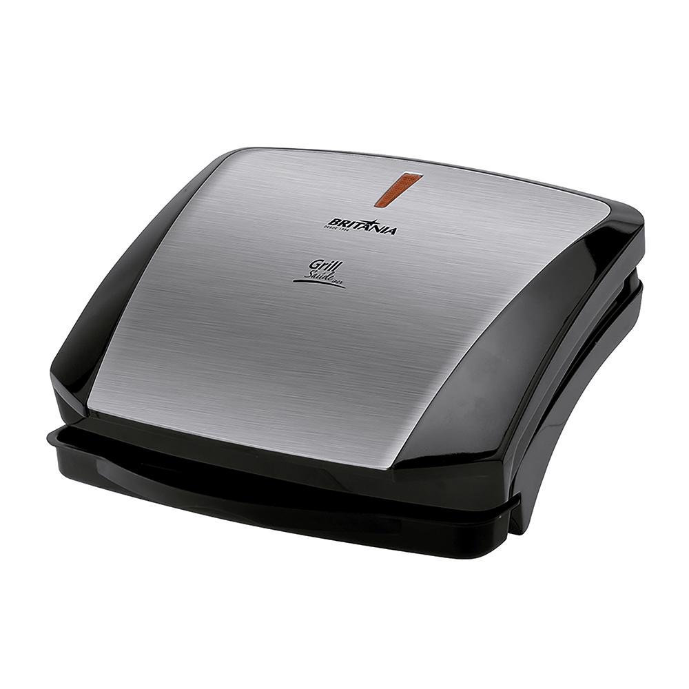 Sanduicheira e Grill Britânia Saúde 110V, Inox, Chapa ondulada, Antiaderente, Recipiente de gordura Sanduicheira e Grill Britânia Saúde 110V, Inox, Chapa ondulada, Antiaderente, Recipiente de gordura