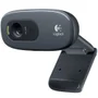 Webcam Logitech, 30FPS, Com Microfone Embutido, Com fio USB, Para Streaming, Fluid Crystal, Preto - 960-000694