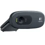 Webcam Logitech, 30FPS, Com Microfone Embutido, Com fio USB, Para Streaming, Fluid Crystal, Preto - 960-000694
