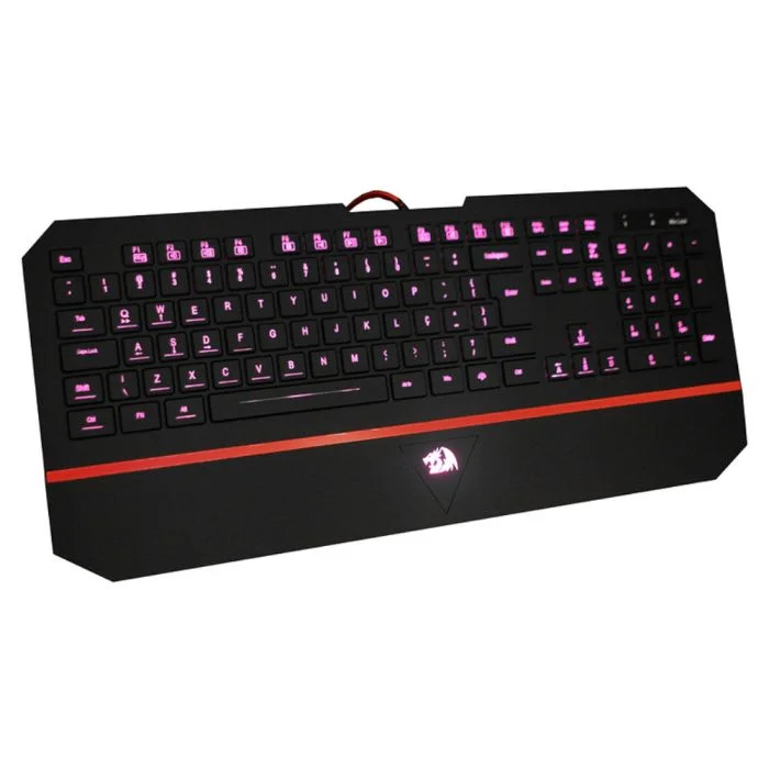 Teclado Gamer Redragon Karura 2, RGB, ABNT2, Silencioso C/ Apoio de Pulso, Preto - K502RGB Teclado Gamer Redragon Karura 2, RGB, ABNT2, Silencioso C/ Apoio de Pulso, Preto - K502RGB