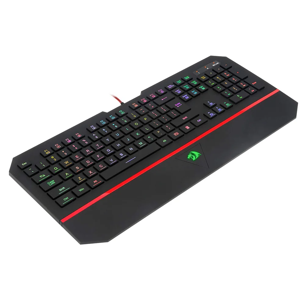 Teclado Gamer Redragon Karura 2, RGB, ABNT2, Silencioso C/ Apoio de Pulso, Preto - K502RGB Teclado Gamer Redragon Karura 2, RGB, ABNT2, Silencioso C/ Apoio de Pulso, Preto - K502RGB