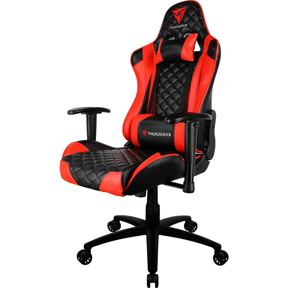 Cadeira Gamer ThunderX3 TGC12, Até 150Kg, Reclinável, Com Almofadas, Gás Classe 4, Preto E Vermelho Cadeira Gamer ThunderX3 TGC12, Até 150Kg, Reclinável, Com Almofadas, Gás Classe 4, Preto E Vermelho