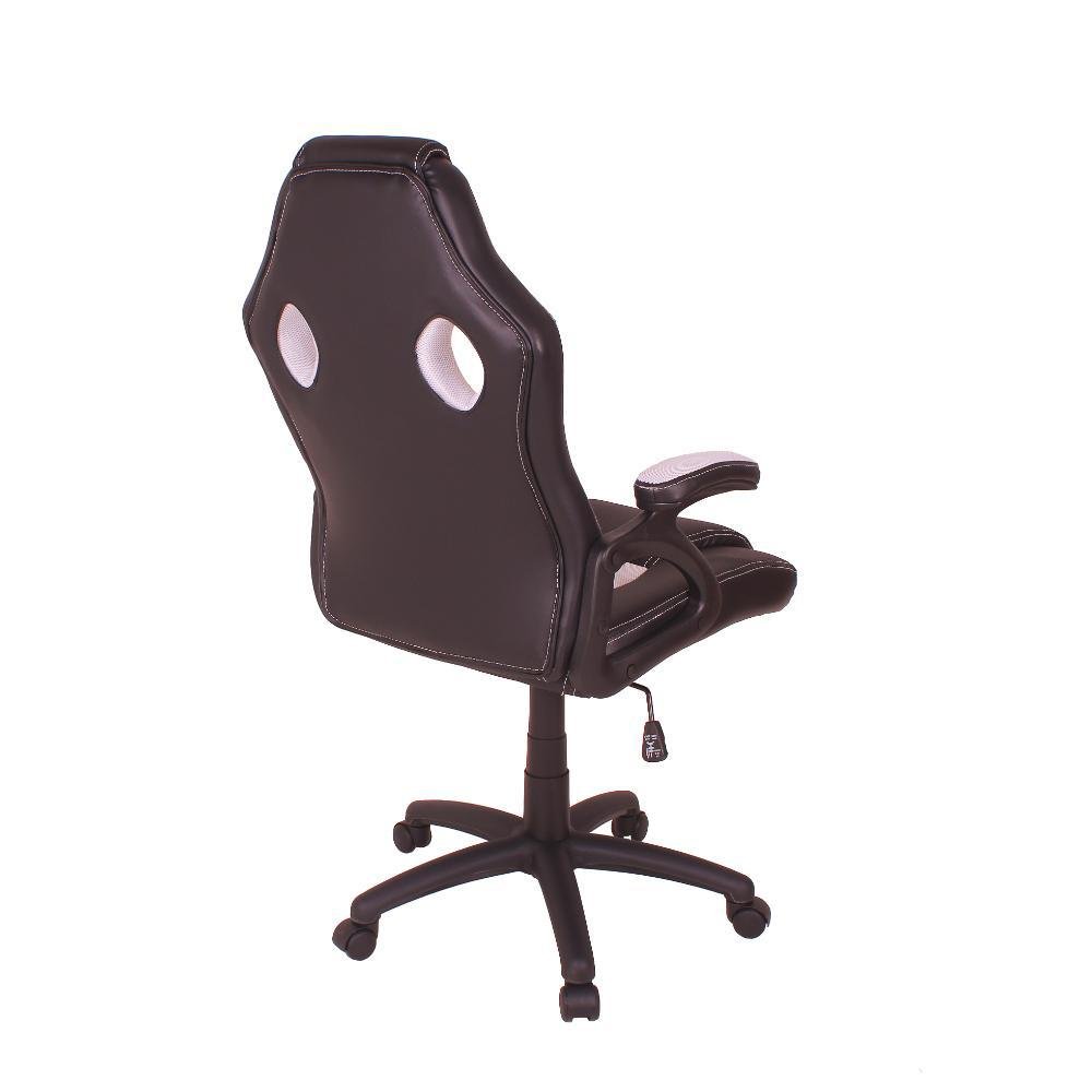 Cadeira Gamer, MAG4, com Base Giratória e Relax - Preto/Branco Cadeira Gamer, MAG4, com Base Giratória e Relax - Preto/Branco