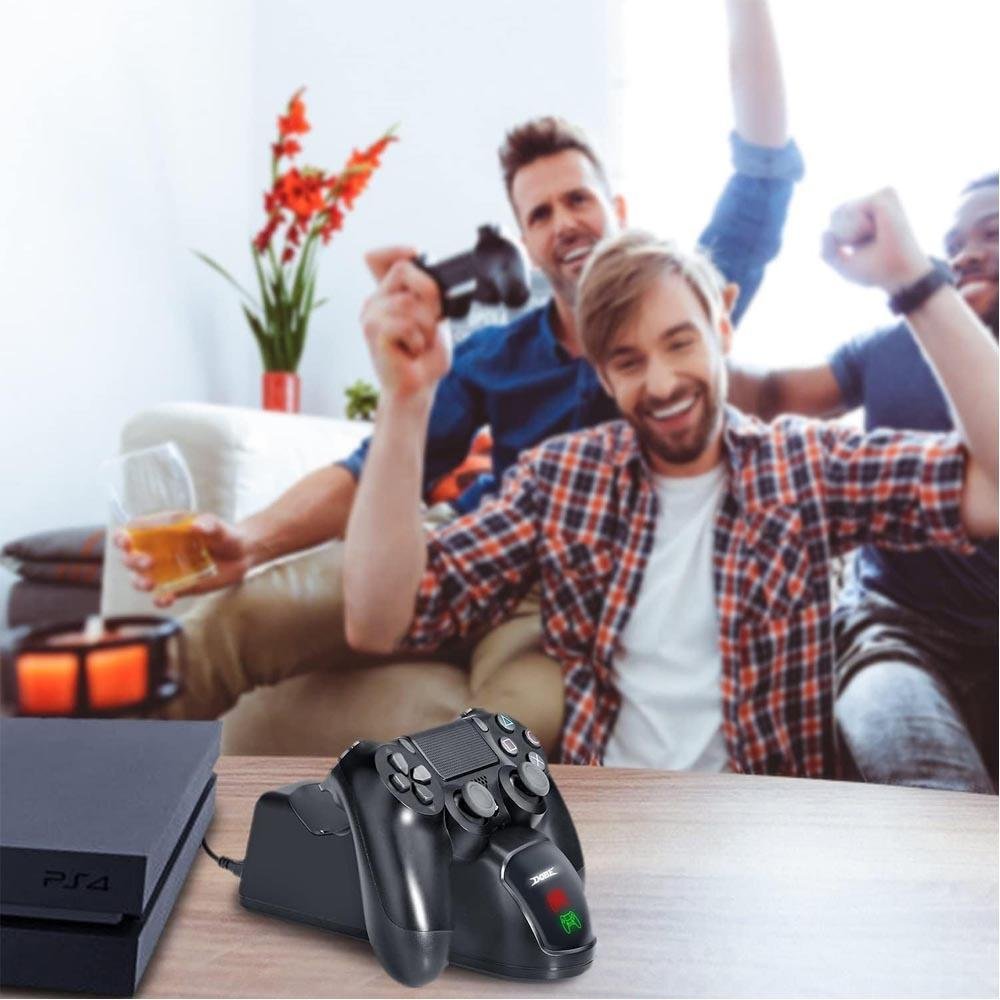 Base Carregador Duplo Para Controle Dualshock Ps4 Slim Pro Base Carregador Duplo Para Controle Dualshock Ps4 Slim Pro