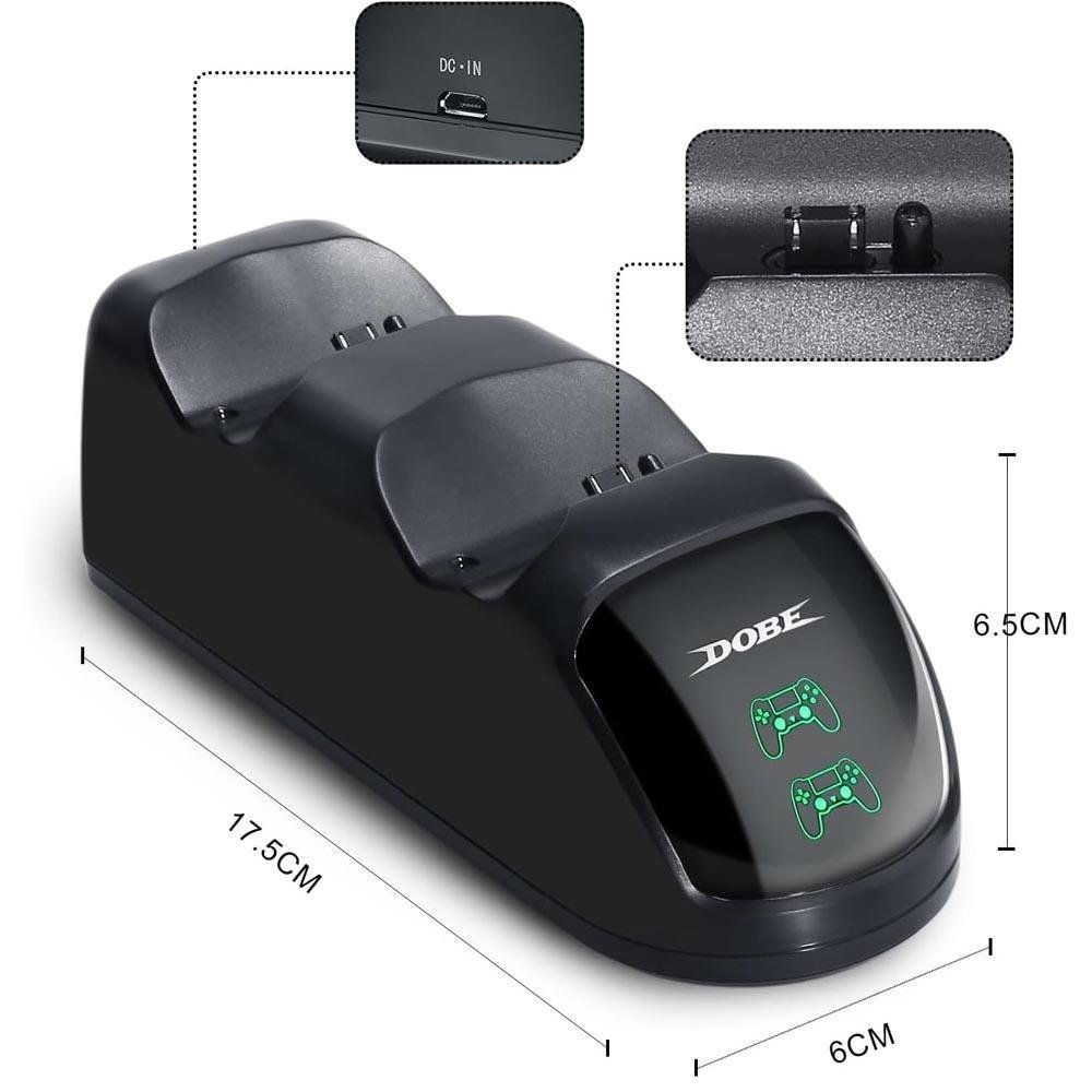 Base Carregador Duplo Para Controle Dualshock Ps4 Slim Pro Base Carregador Duplo Para Controle Dualshock Ps4 Slim Pro