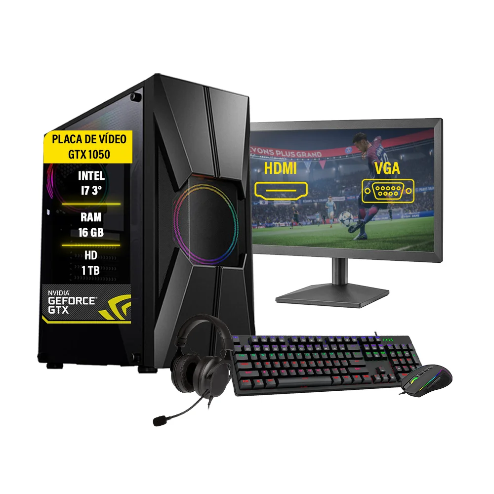 ゲーミングPC gtx1050 i7 Windows10 Computador Gamer Completo I7 GTX 1050 KaBuM