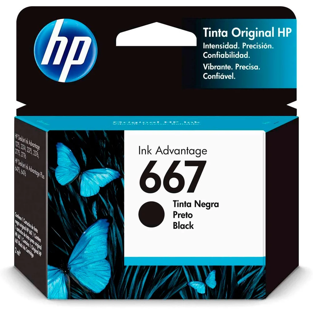 Cartucho de Tinta HP 667 Preto - 3YM79AB Cartucho de Tinta HP 667 Preto - 3YM79AB