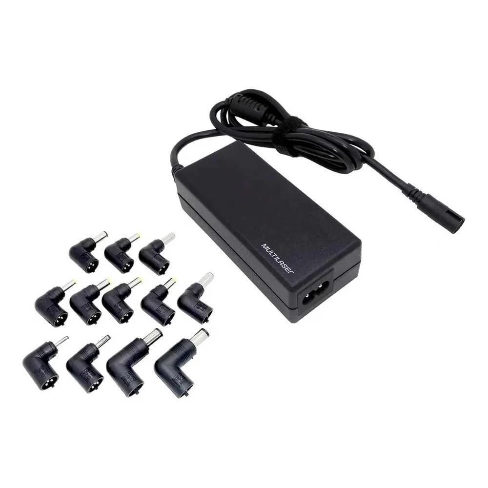 Fonte Carregador P/ Notebook Compacto, 65W, 12 Conectores, Multi - Cb082