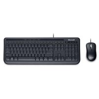 Teclado e Mouse Microsoft Wired Desktop 600, USB, ABNT2, Resistente a respingos, Preto - APB00005