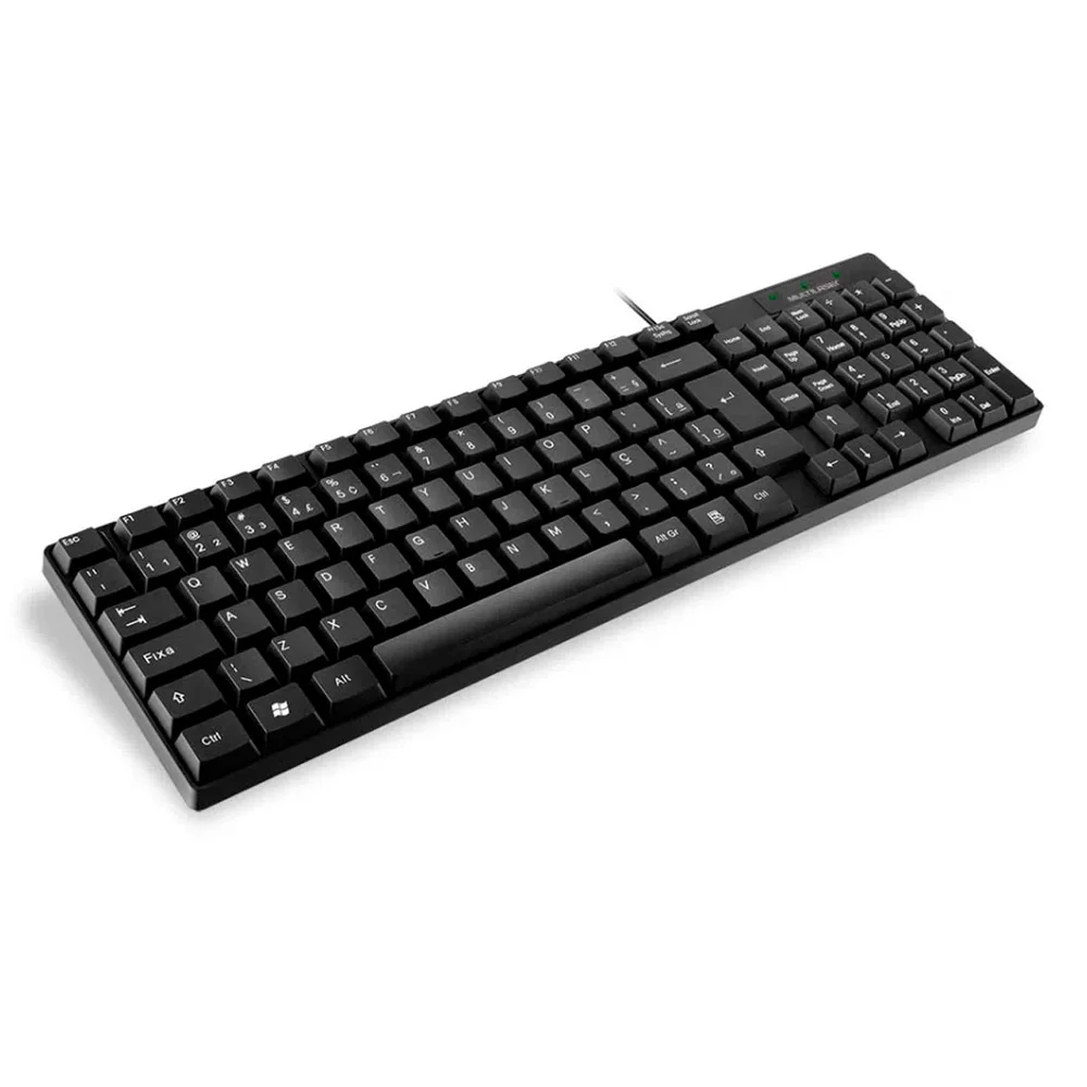 Teclado USB Multi, Padrão ABNT2, Slim, Preto - TC193BU