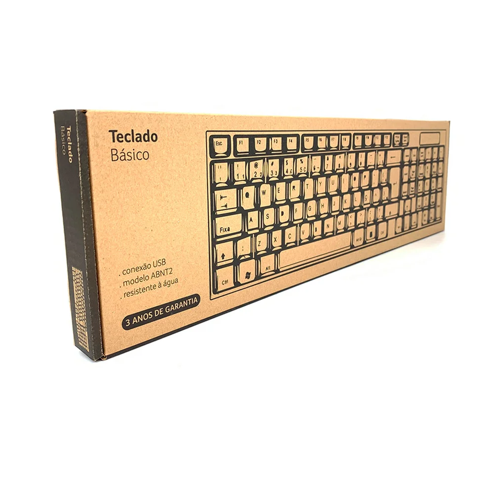 Teclado USB Multi, Padrão ABNT2, Slim, Preto - TC193BU