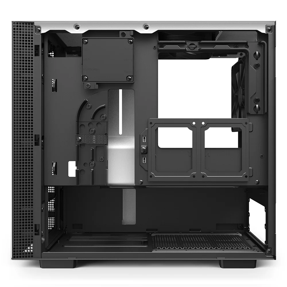 Gabinete NZXT H210i Branco Fosco, Mid Tower Lateral de Vidro ATX Com Fita RGB - CA-H210I-W1.