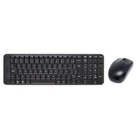 Kit Teclado E Mouse Logitech Mk220, Sem Fio, ABNT2, Preto - 920-004431-C