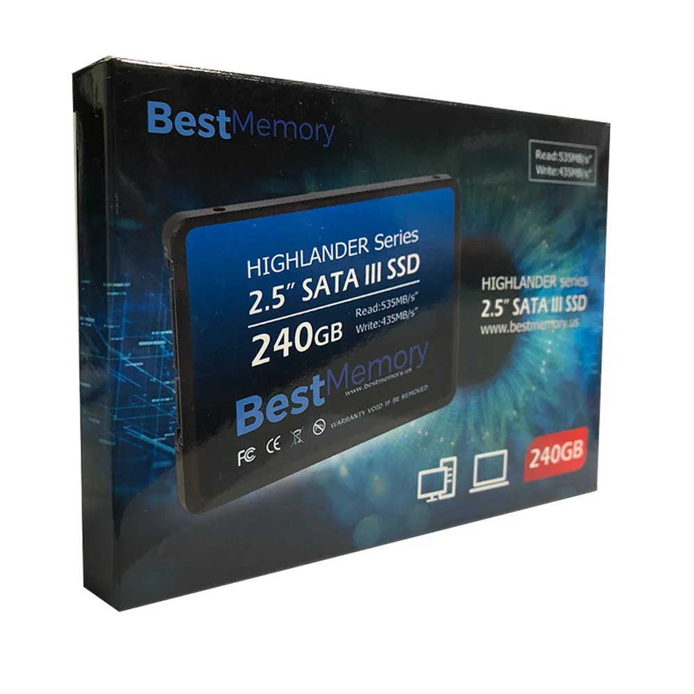 HD SSD Best Memory Highlander, 240GB, Sata Iii 2.5", Leitura 535 MB/S, Grav.435 MB/S - Btsda-240g-535