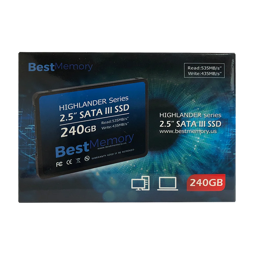 HD SSD Best Memory Highlander, 240GB, Sata Iii 2.5", Leitura 535 MB/S, Grav.435 MB/S - Btsda-240g-535
