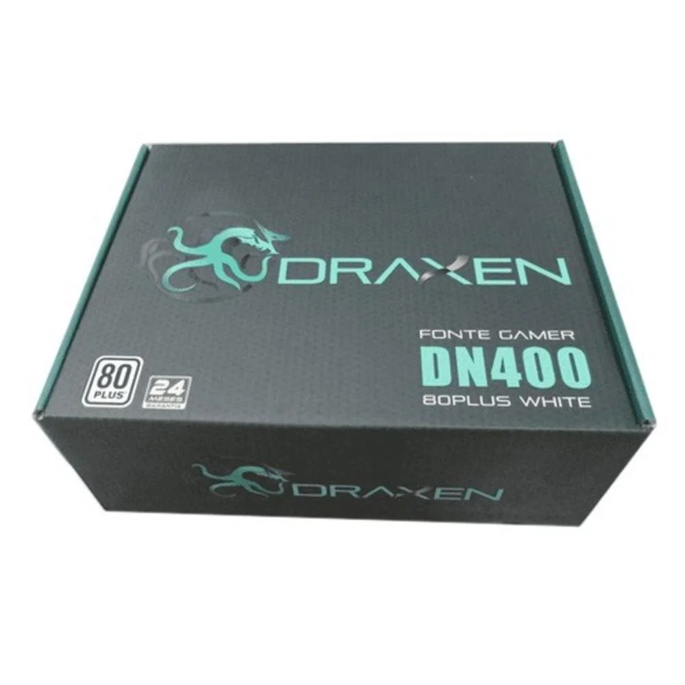 Fonte Draxen ATX, 400W, 80 Plus White, PFC Ativo - DN400 Fonte Draxen ATX, 400W, 80 Plus White, PFC Ativo - DN400