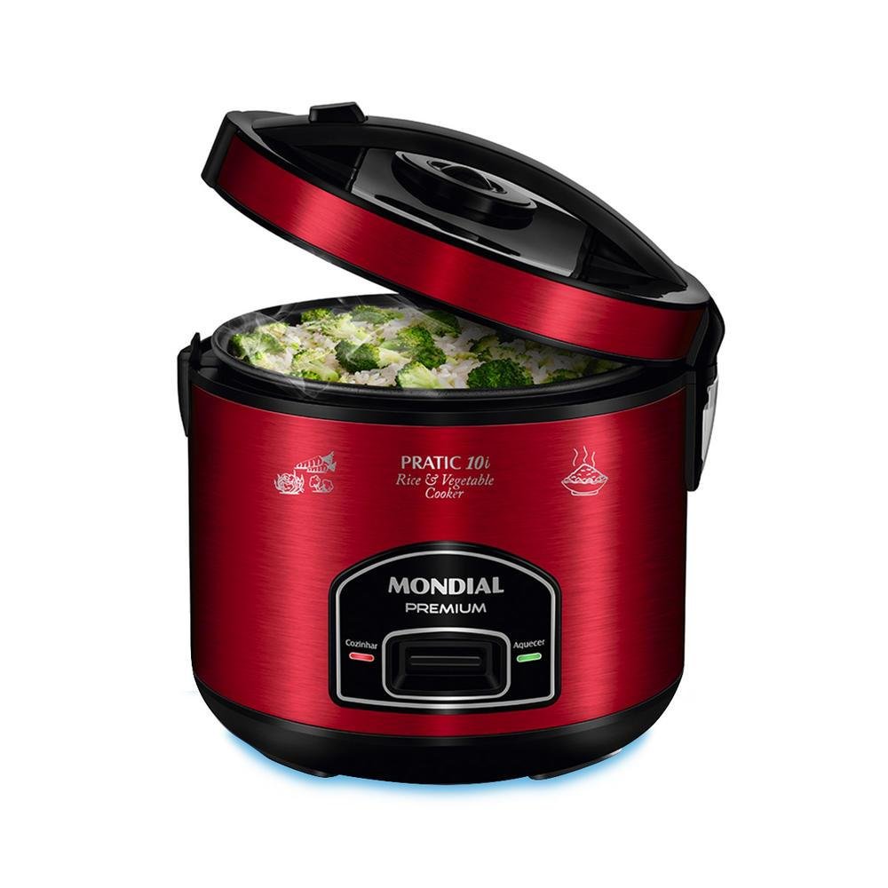 Panela De Arroz Elétrica Mondial Pratic Rice Vermelha Pe-46-10x 220v