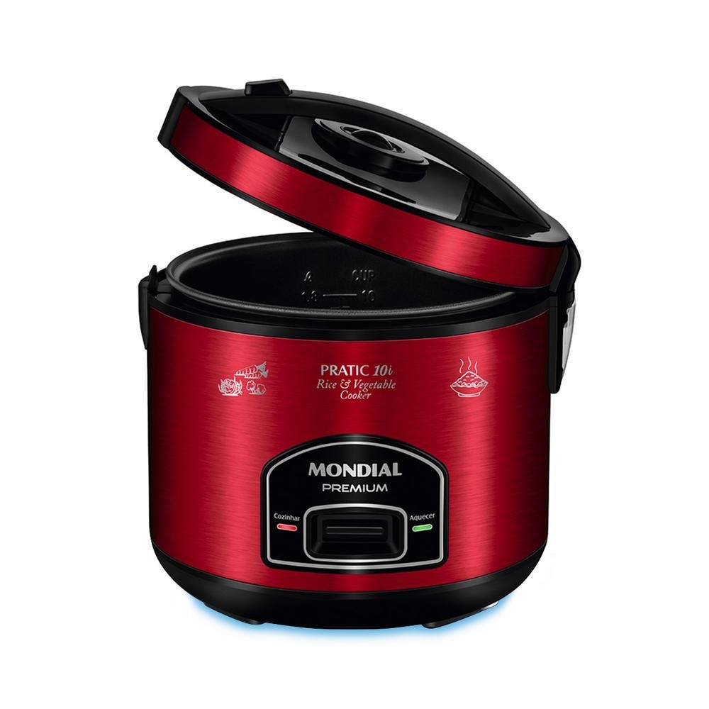 Panela De Arroz Elétrica Mondial Pratic Rice Vermelha Pe-46-10x 220v