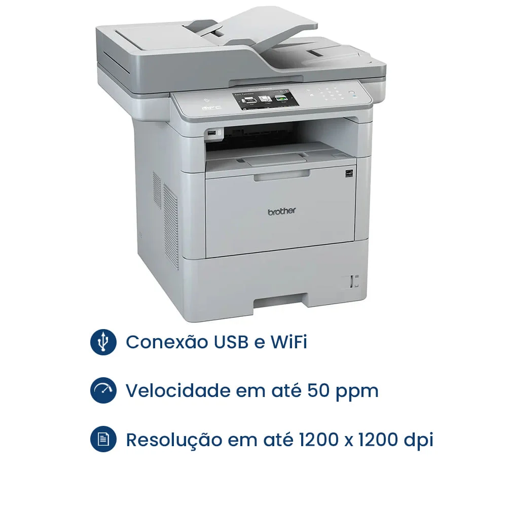 Impressora Laser Brother DCPL5652DN Preto 110V
