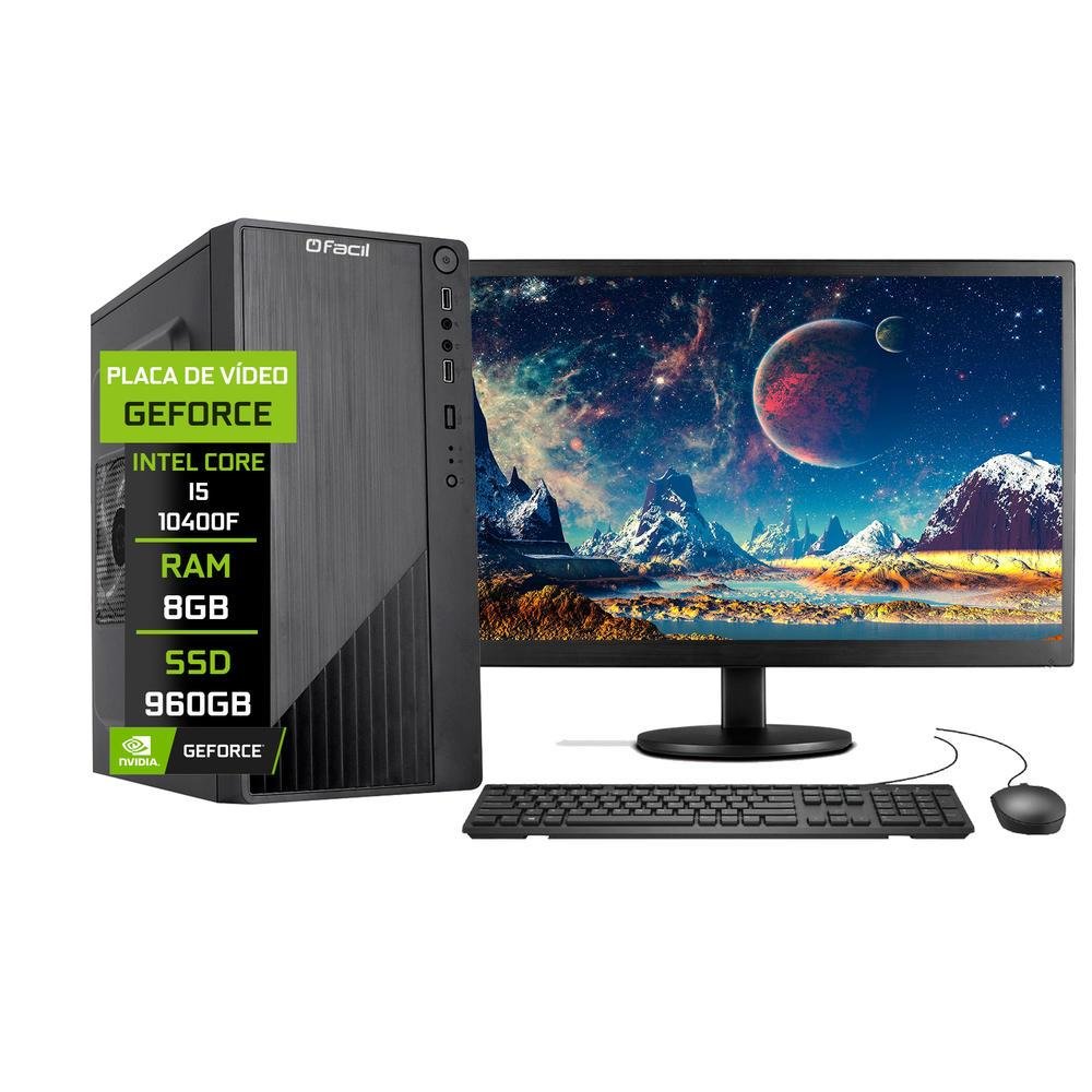 PC Completo I5 10 Gen 8GB Geforce 1GB Monitor 19