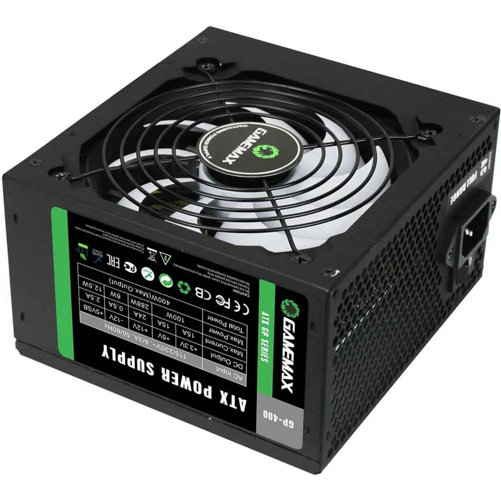 Fonte Gamemax, 400W, 80 Plus Bronze, Box - GP400A Fonte Gamemax, 400W, 80 Plus Bronze, Box - GP400A
