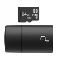 Pen Drive 64GB Multi Mc164 2 Em 1 Leitor USB E Cartão De Memória Classe 10