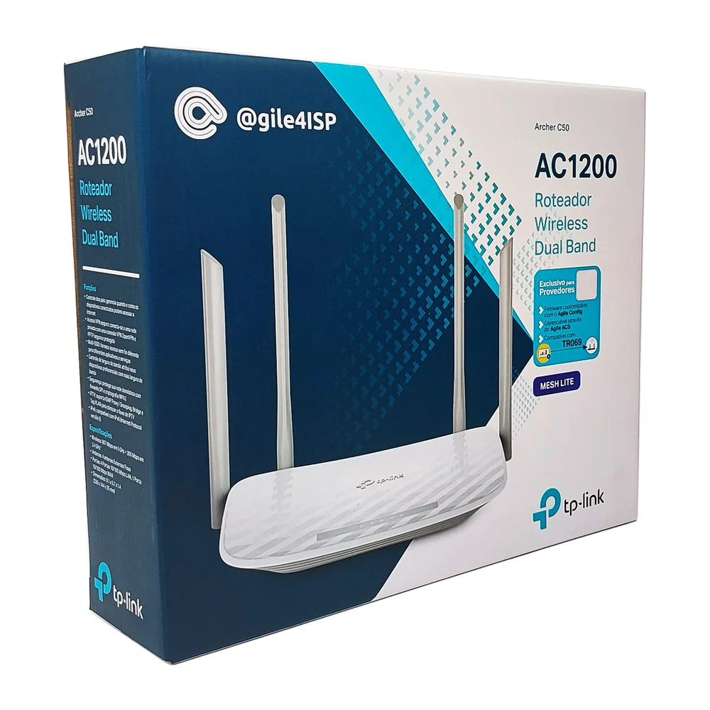 Roteador Tp-link Wireless Dual Band Ac1200 Archer C50-w