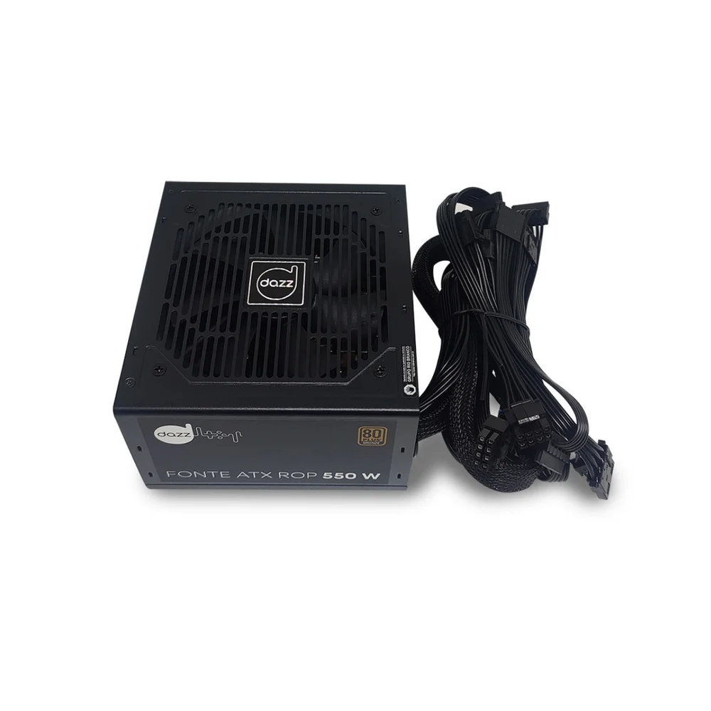 Fonte Dazz Rop ATX, 550W, 80 Plus Bronze, PFC Ativo Fonte Dazz Rop ATX, 550W, 80 Plus Bronze, PFC Ativo