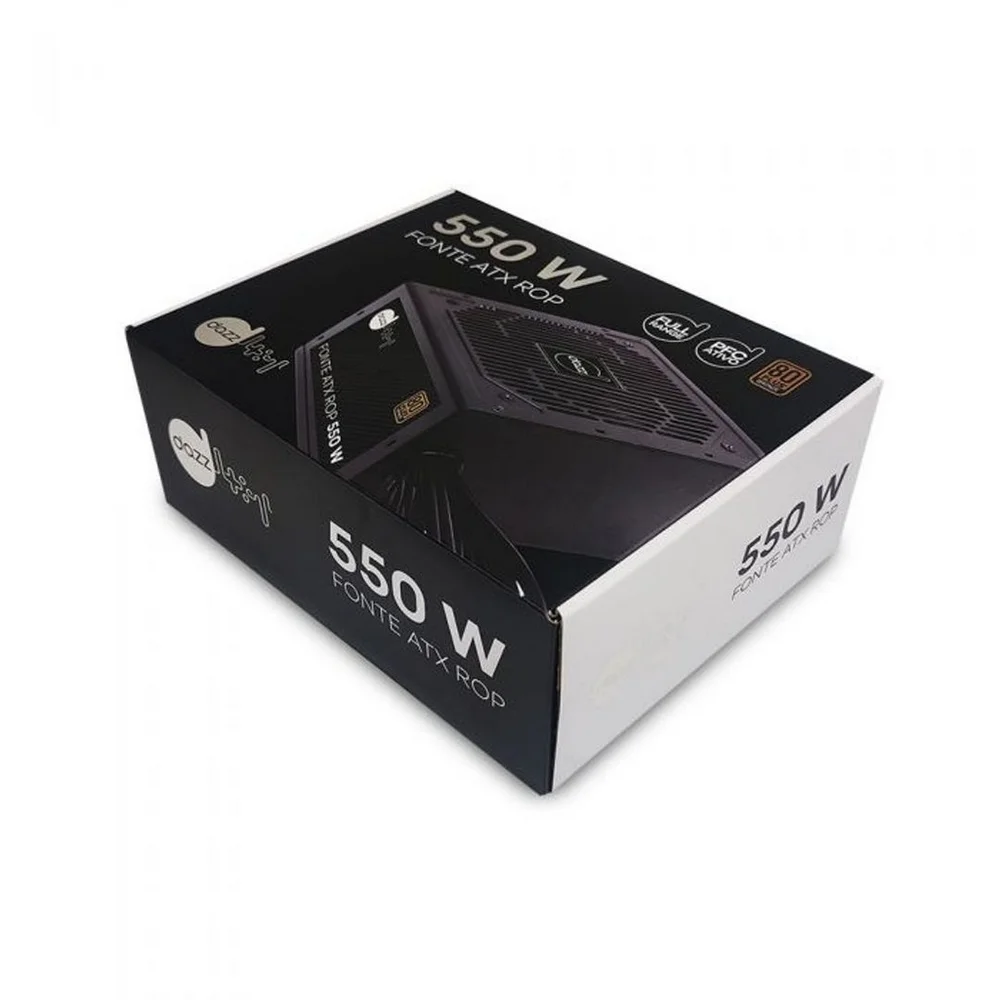 Fonte Dazz Rop ATX, 550W, 80 Plus Bronze, PFC Ativo Fonte Dazz Rop ATX, 550W, 80 Plus Bronze, PFC Ativo