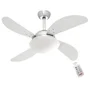 Ventilador De Teto Volare Cromado Vr42 Fly Branco 127V e Controle Remoto
