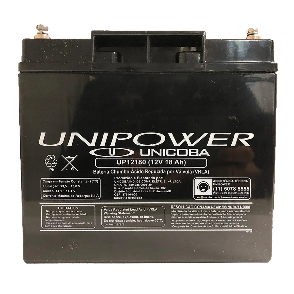 Bateria Unipower Para Nobreak M5, 12v, 18.0ah - Up12180-06c029