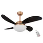 Ventilador De Teto Volare Cobre Vr42 Fly Tabaco 127V e Controle Remoto