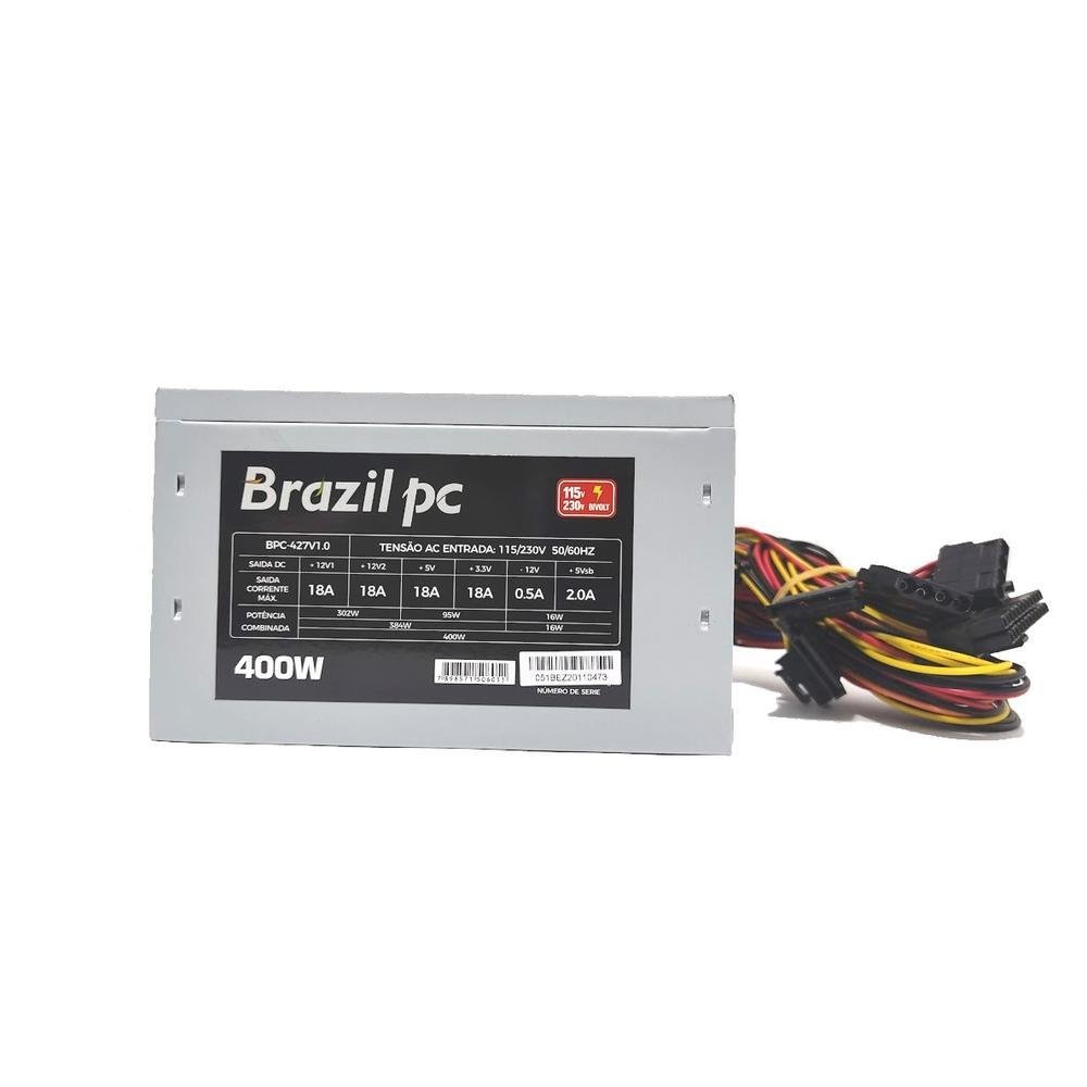 Fonte Brazil PC ATX, 400W, 24 Pinos, BPC427V10