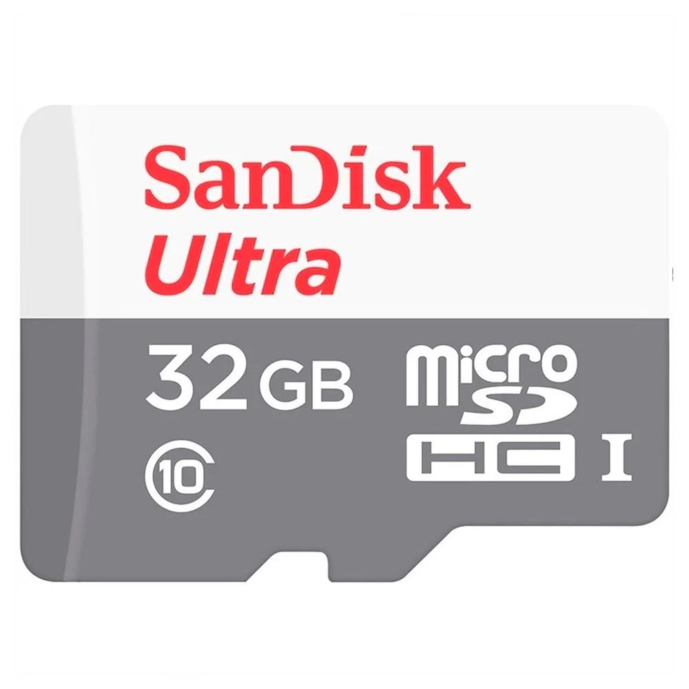 Cartão De Memória Micro SD Sandisk Ultra 32GB, Classe 10, C/ Adaptador - Sdsqunr-032g-gn3ma Cartão De Memória Micro SD Sandisk Ultra 32GB, Classe 10, C/ Adaptador - Sdsqunr-032g-gn3ma