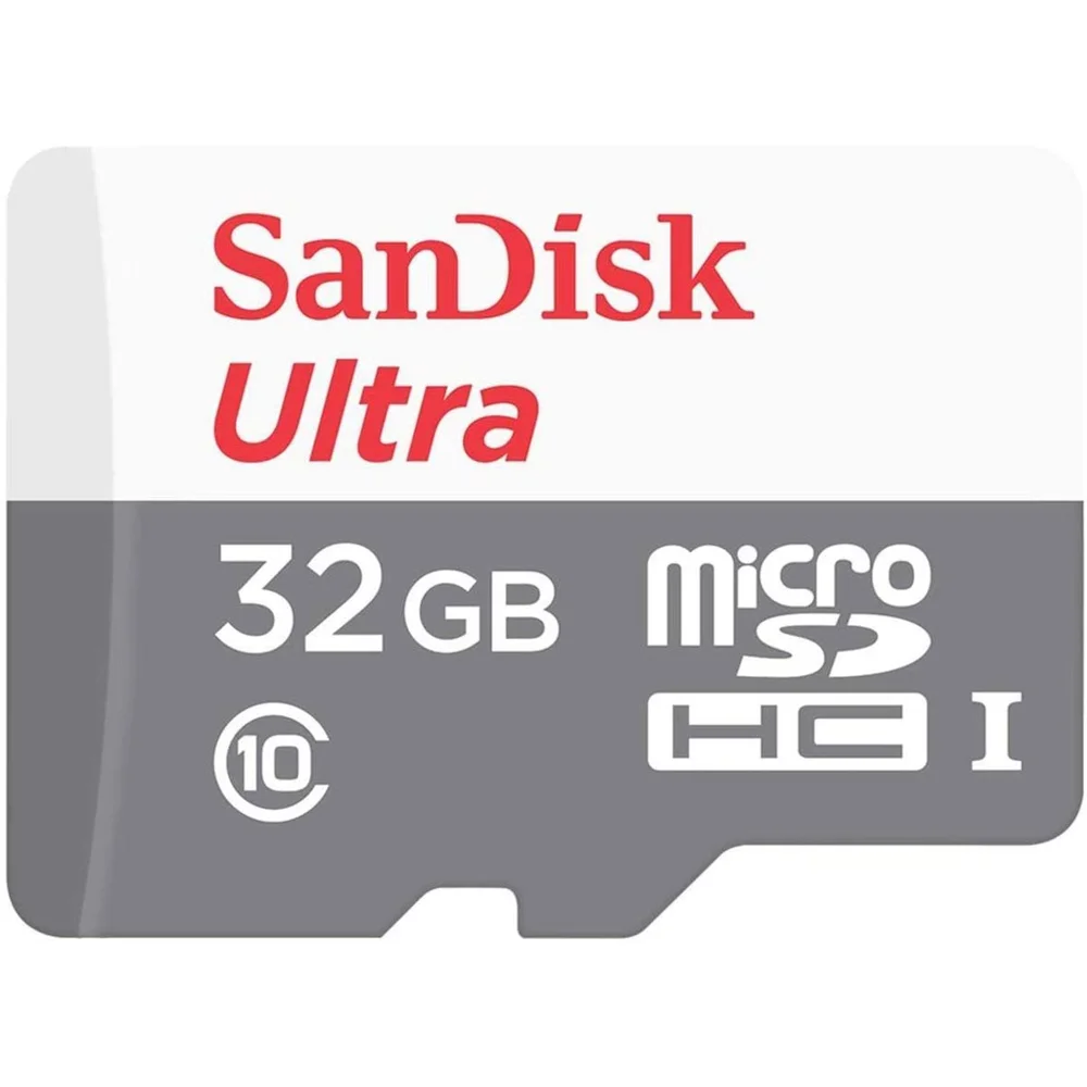 Cartão De Memória Micro SD Sandisk Ultra 32GB, Classe 10, C/ Adaptador - Sdsqunr-032g-gn3ma Cartão De Memória Micro SD Sandisk Ultra 32GB, Classe 10, C/ Adaptador - Sdsqunr-032g-gn3ma