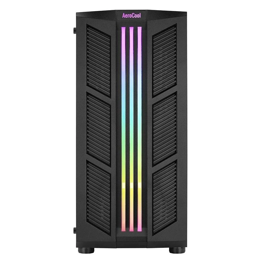 Gabinete Gamer Aerocool, Mid Tower Prime, RGB, Lateral de Vidro, Preto - 72999
